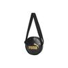 Casual Sports Brand Logo Gold Leather Shoulder Crossbody Bag Unisex Bags Black 078307-01