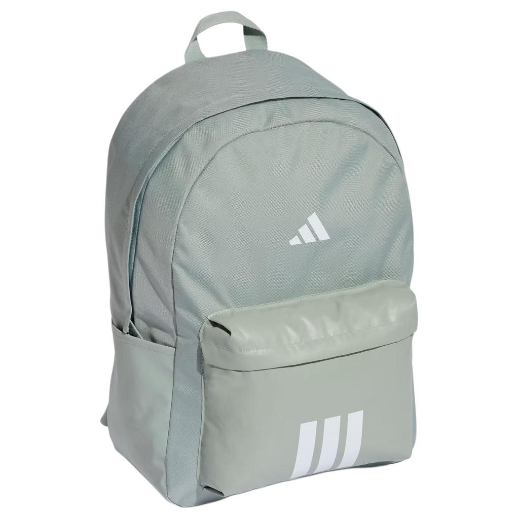 Adidas 3-Stripes Sportswear 27.4L Practical Commuting Training Backpack Unisex Backpack Light-Gray-Green White KQ7970