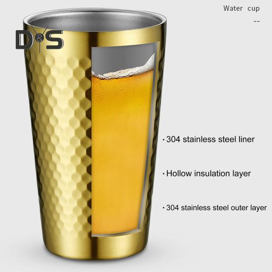 175ml/300ml pivní pohárek proti opotřebení odolný proti rozbití dvoustěnný hrnek na nápoje