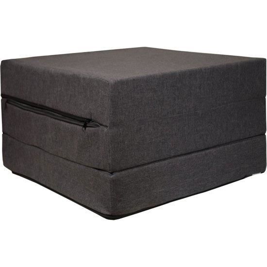 Matelas pliable - Noname - 195x65x10 cm - Gris foncé - Anti-allergique - 1 place