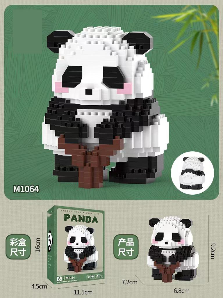 Panda 3d Constructor Micro Brick Small Particle Assembled Diamond Building Block for Children Boys 6 To 10 Year Games Child Gift