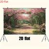 2D Floral Archway Backdrop Spring Cherry Blossom Path Background Banner