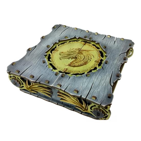 Dragon Pattern Storage Box Wooden Jewelry Box Handcrafted Vintage Art Storage Box