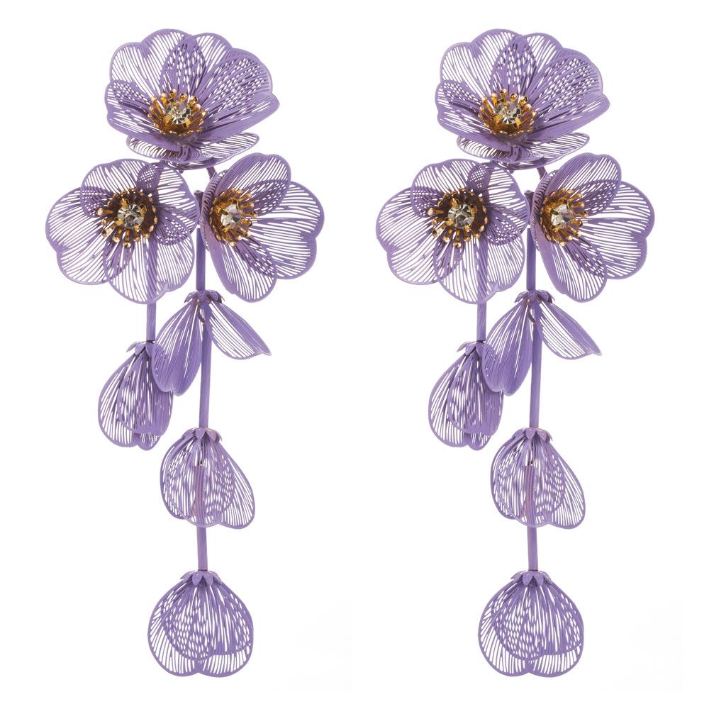 European & American Layered Flower Earrings - Korean Summer Style
