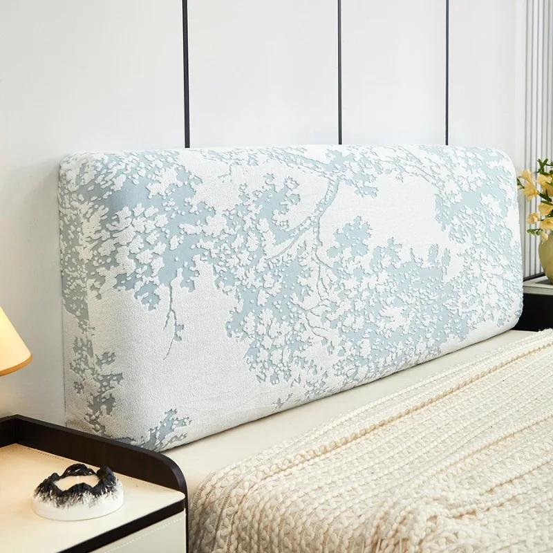 1 PC Headboard Cover Elastic Jacquard Bedside Cover for Bed In Bedroom Easy To Clean Headboard Cover A Pattern of Fancy Trees