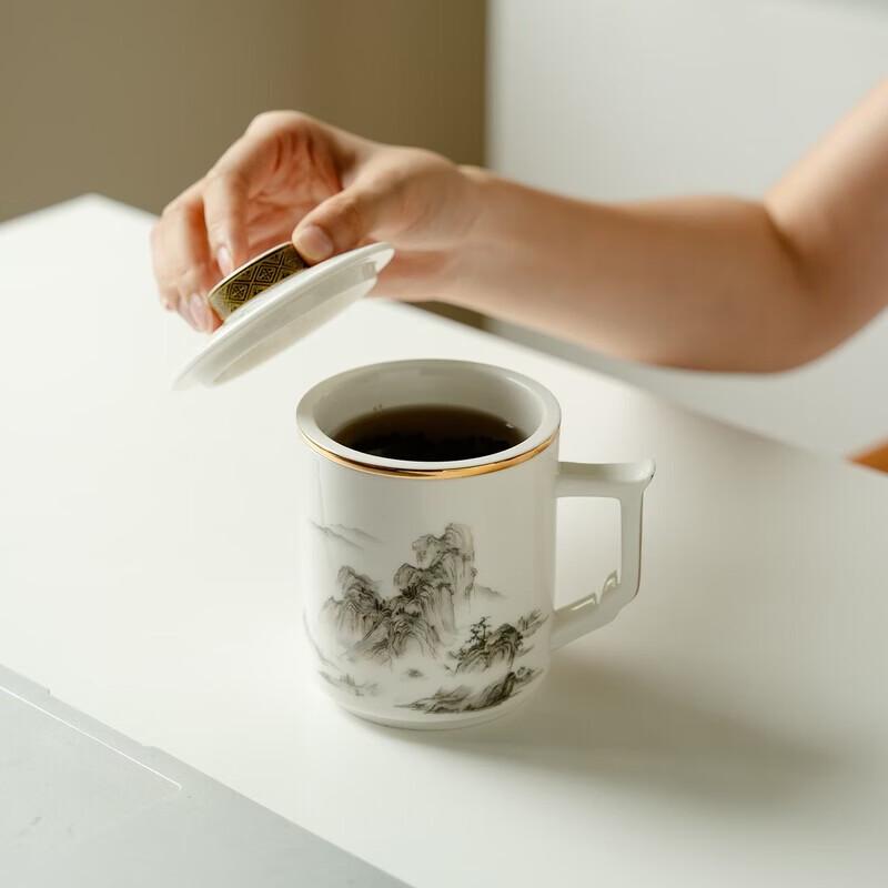 Xiangyu Mountains & Rivers Ceramic Filter Tea Cup Gift Set
