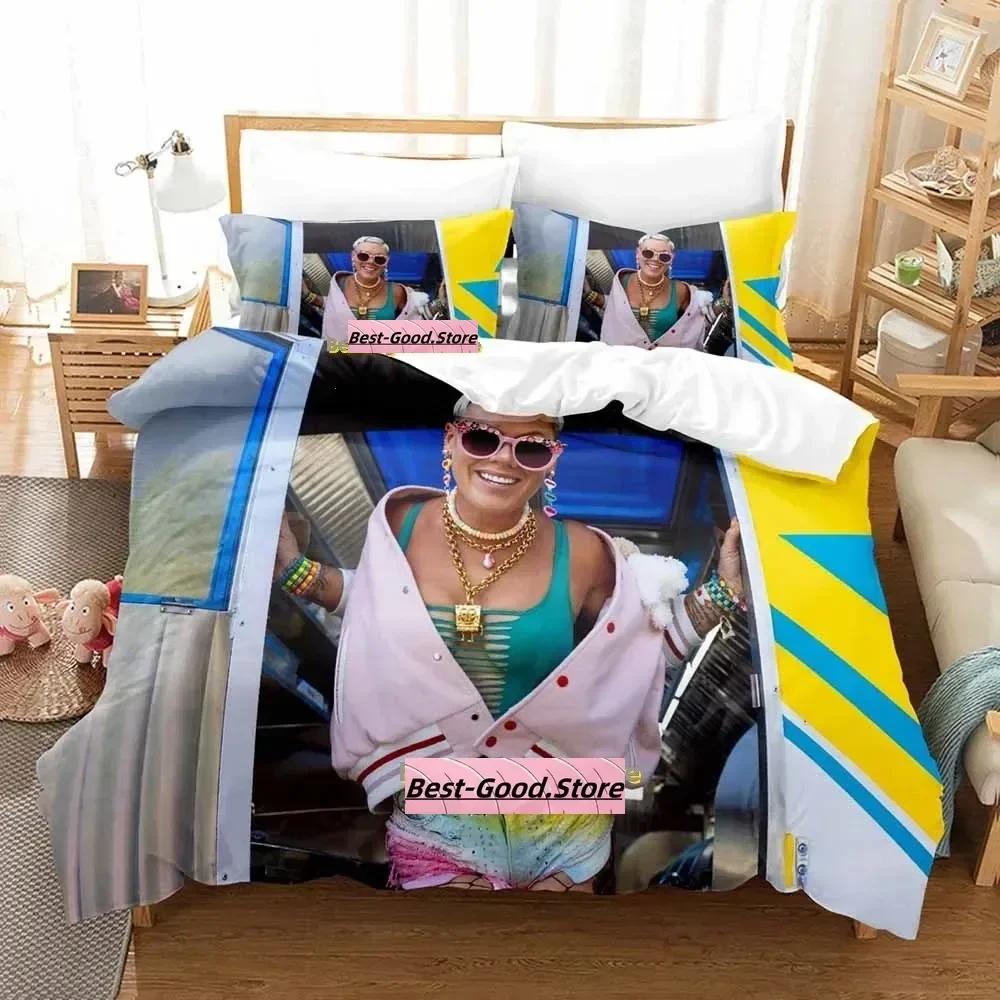 Pink Singer Tour Bedding Set Single Twin Full Queen King Size Bed Set Adult Kid Bedroom Duvetcover Sets Anime Bed Sheet Set