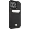 Etui do iPhone 14 Pro BMW Skórzane z kieszenią na karty Czarne
