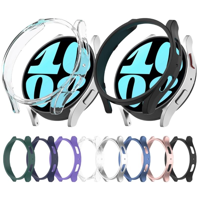 Screen Protector Case for Watch 6 40mm/44mm Waterproof Hard PC Bumper Protective Cover Anti-scratch