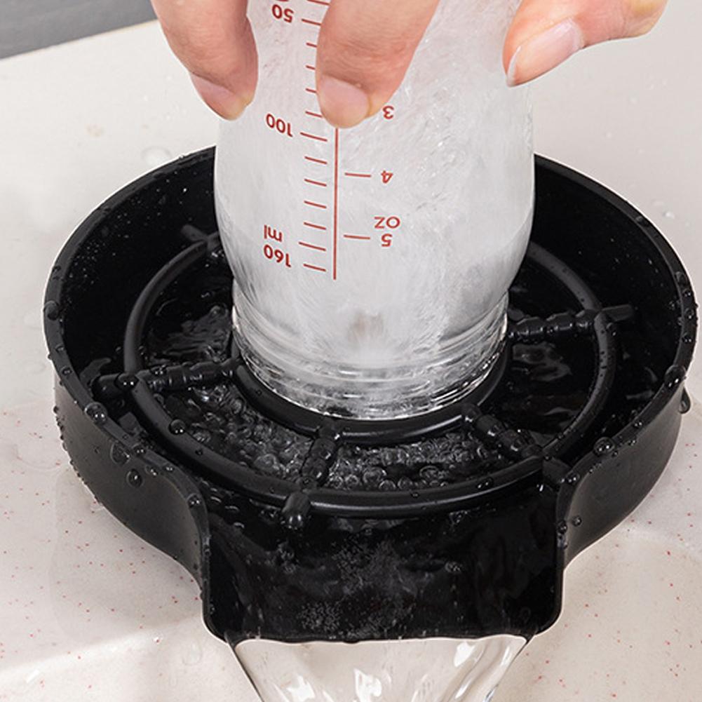 Automatic Glass Rinser High Pressure Cup Washer Bar Beer Milk Tea Cup Cleaner Bottle Washer Cleaning Kitchen Sink Accessories