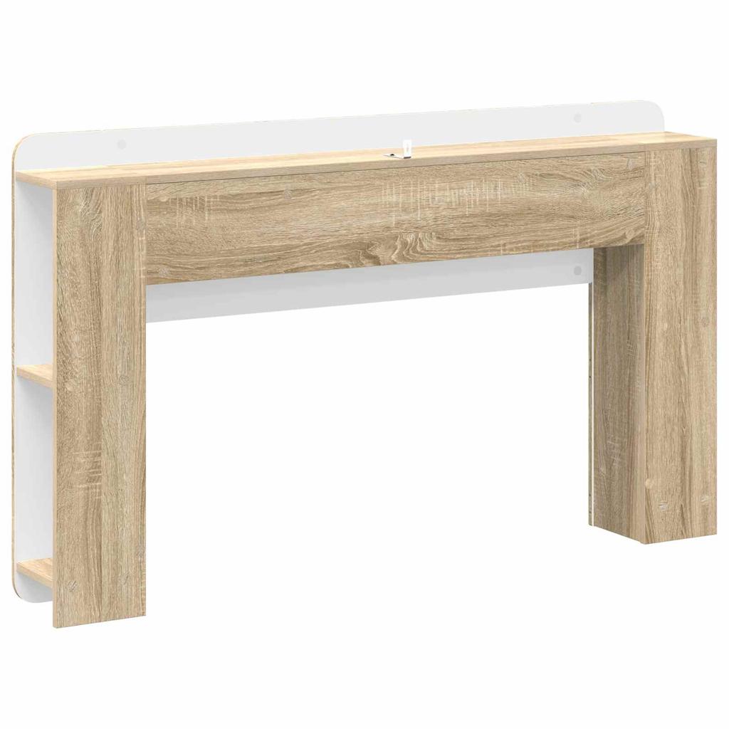 Headboard Cabinet with Storage Sonoma Wood Based Material
