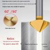 Cobalt Titanium-Plated Chamfering Drill for Stainless Steel - Single/Triple-Edge Countersink & Deburring Tool.