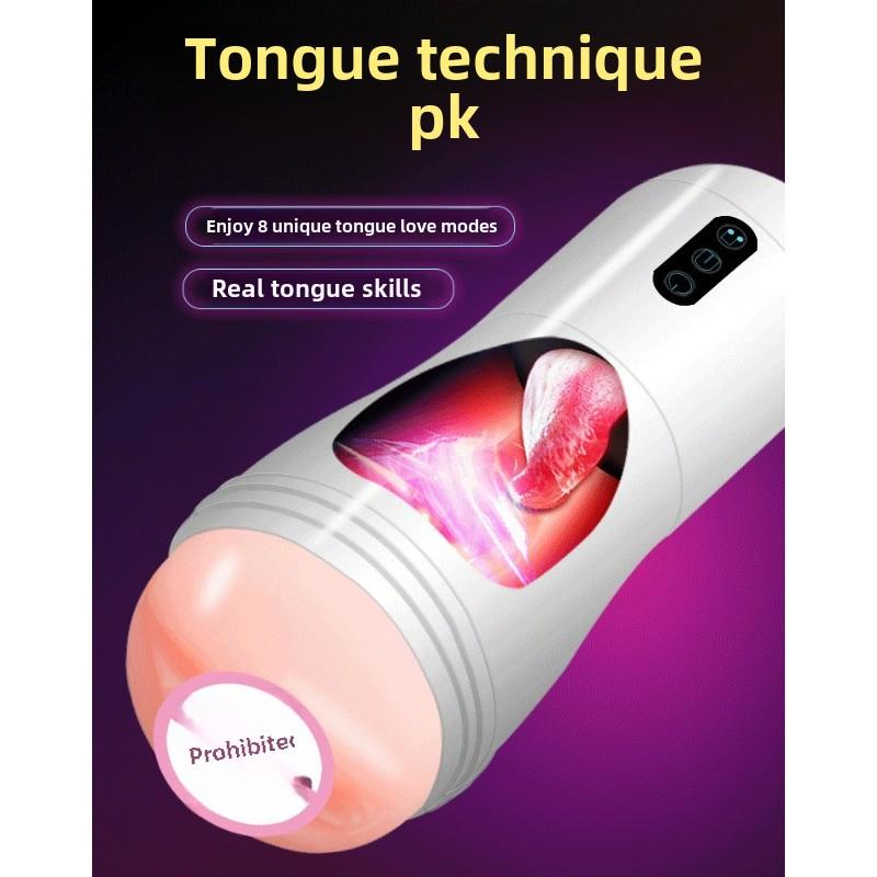 Cyclone Tongue Masturbator Intelligent Pronunciation Male Workout Stimulation Masturbation Apparatus Adult Erotic Sex Products