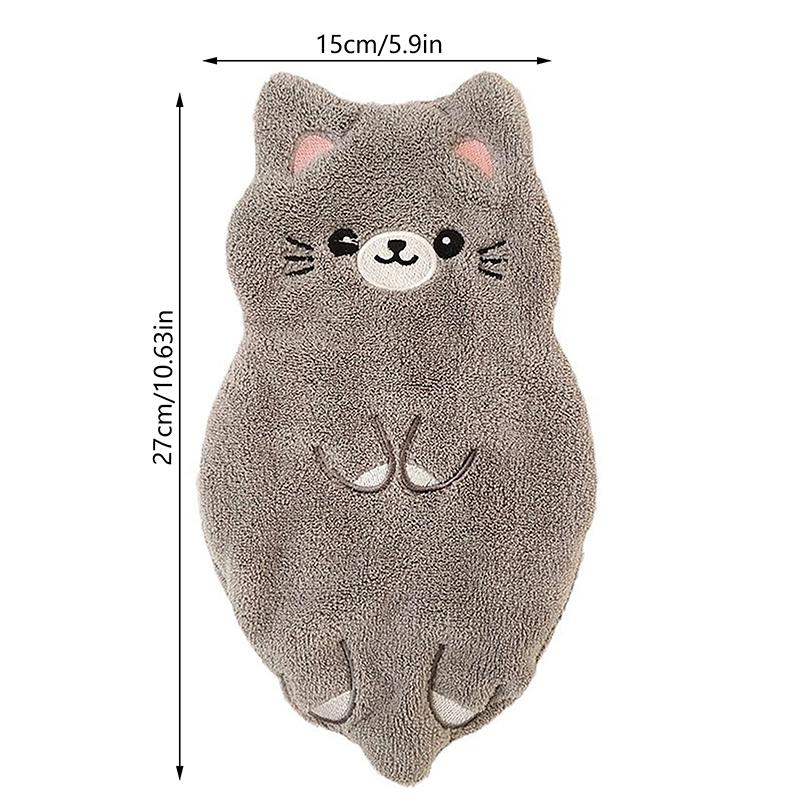 Niedliches Cartoon Tanuki Hängehandtuch Korallenvlies Haare Verliert Nicht Dickes Tuch Küche Badezimmer Saugfähige Handtücher