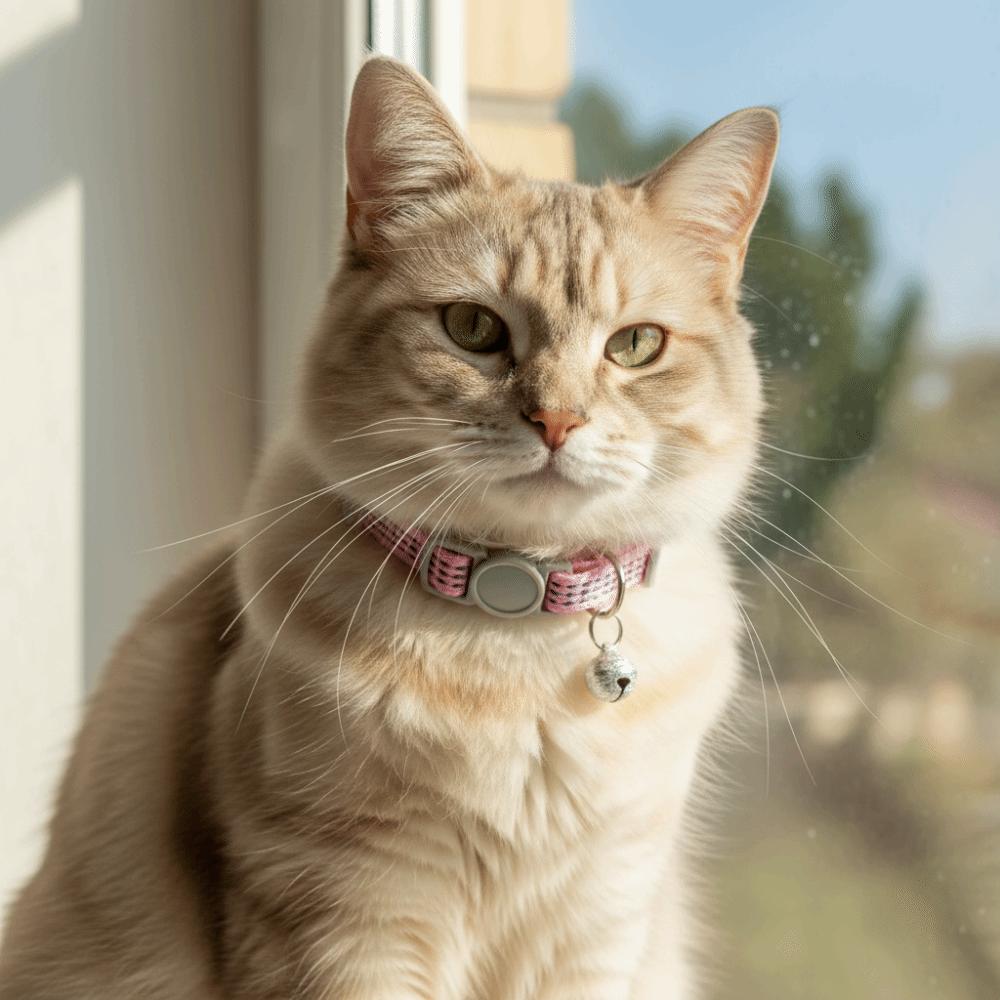 5PCS/SET Nylon Reflective Cat Collars Portable Adjustable Cat Collar Pet Collars Outdoor