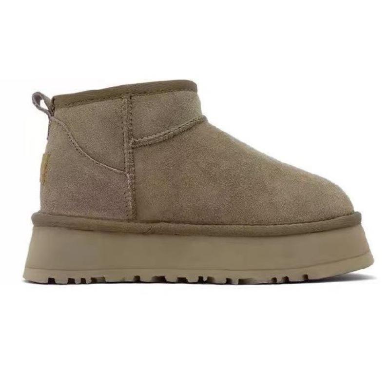 Winter rain i snow boots men's and women's short boots new cowhide velvet thickened thermal cotton shoes
