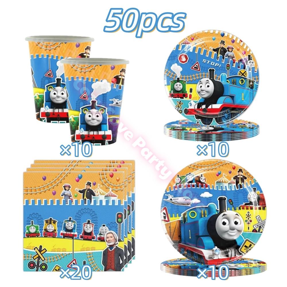 Thomas Trains Theme Party Decorations Thomas Friend Plates Cups Backdrop Balloons Kids Birthday Party Supplies Baby Shower Gifts