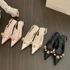 Fairy High Heels Bag Head Sandals Women's Shoes with Skirt Pointed Single Shoes