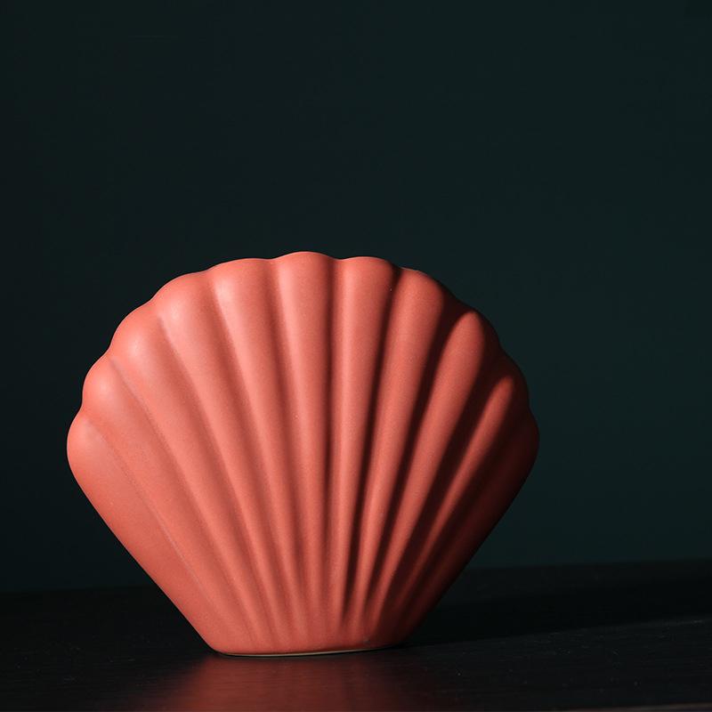 Creative Art Shell Vase Ceramic Hydroponic Vase Flower Arrangement Home Decor Indoor Decoration Desktop Ornaments