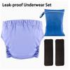 Reusable Cotton Incontinence Pants Adults With Side Snap Leak-Proof Washable Underwear Elderly