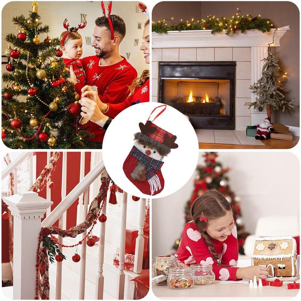 Handmade Christmas Sock Hanging Ornaments Cartoon Christmas Tree Pendant  Xmas Tree Decor