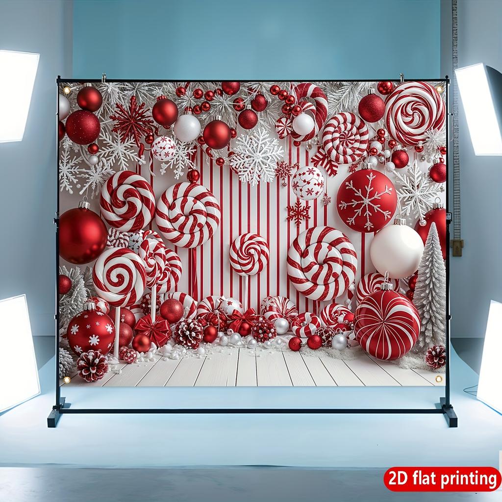 VIKAMA Christmas Candy Party Tapestry Living Room Feature Wall Childrens Room Decor Christmas Party Room Decor