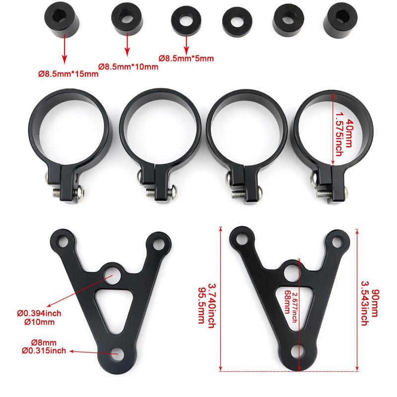 40mm 41mm 43mm 45mm 48mm Universal Mount Headlight Brackets Fork Tubes Fit For Honda Kawasaki Yamaha Ducati BMW Triumph Buell