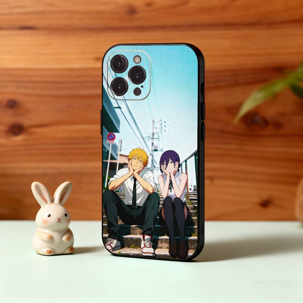 1PC C-Chainsawman Reze Arc Movie Phone Case For iPhone17,16,15,14,13,12Plus,Pro Max,XS,5G Soft Silicone Black Cover