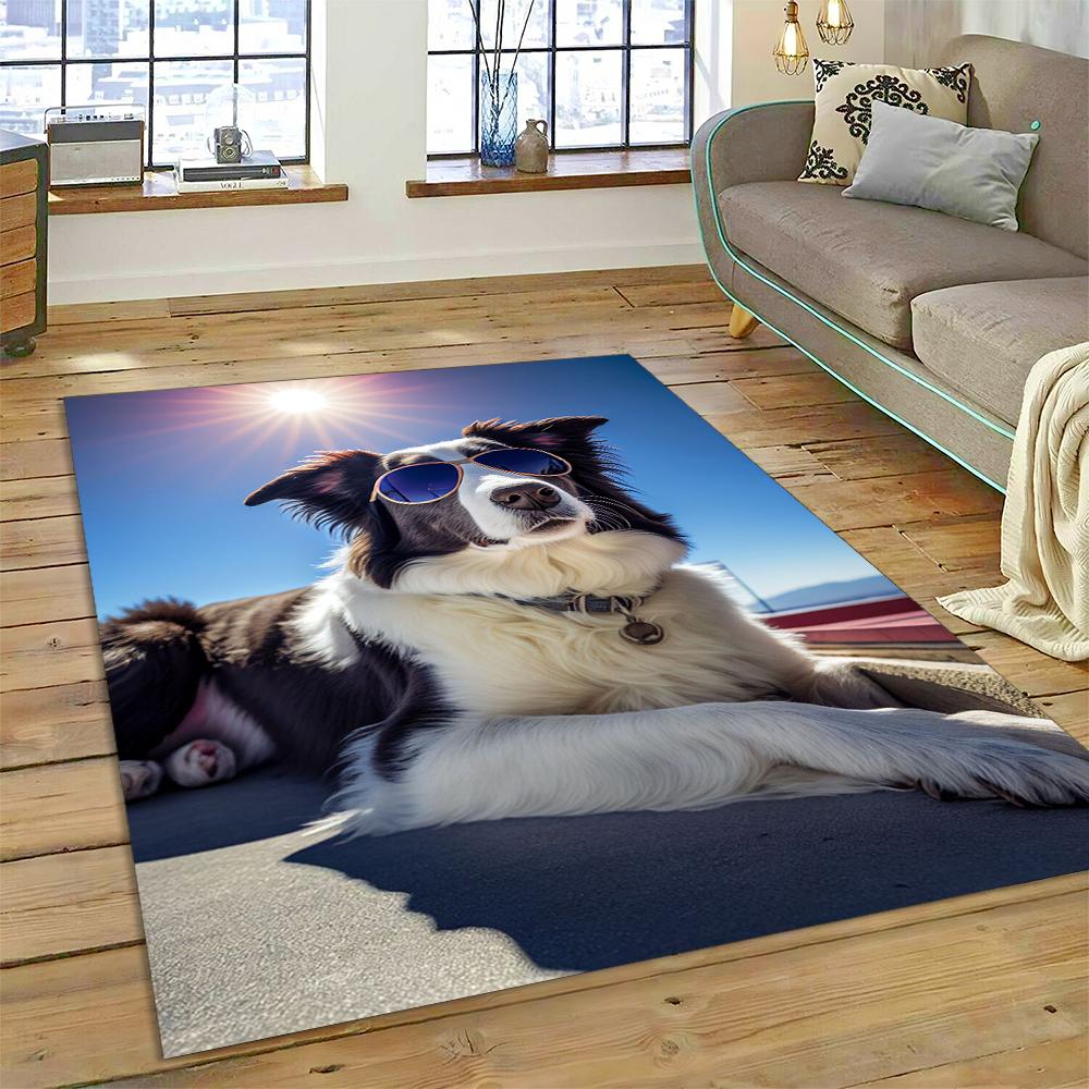 Cute Dog Cartoon Samoye,Chihuahua,Koki Pomeranian Husky Carpet Rug for Home Living Room Bedroom Sofa Doormat Decor,kid Non-slip