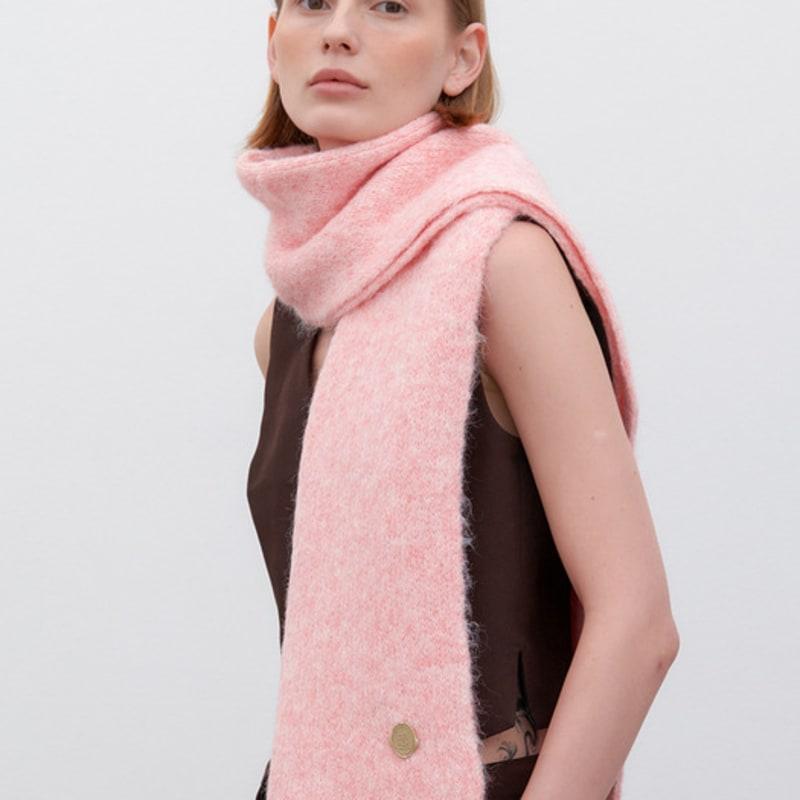 

halden soft wool knit muffler (M038_light pink) light pink
