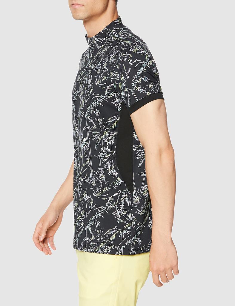 Le Coq Sportif Golf Short Sleeve UPF Size BK00 Size QGMVJA37 Men's Shirt, Moisture-Wicking, Quick-Drying, Stretch, 50, Eco-Friendly, Black, (Japan