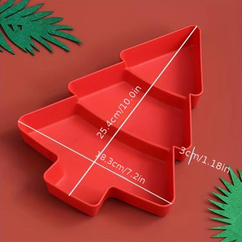 

Christmas Tree Serving Tray 3 Layer Snack Plate for Countertop Kitchen Table Organizer Dish for Fruits Candy Nuts Party Supplies