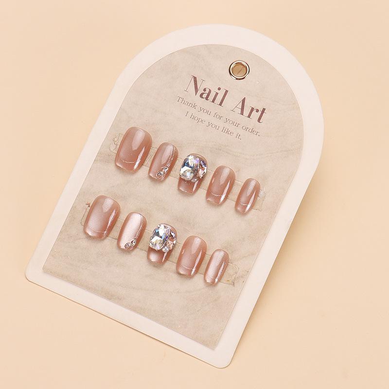 Verlaufende Bernstein-Goldfolie Abnehmbare Nagelsticker - Herbst/Winter-Kollektion