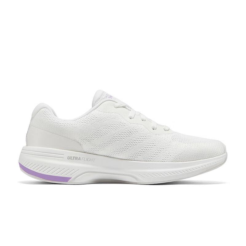 Skechers Go Run Pulse 2.0 Comfortable Shock Absorbing Low Top Running Shoes Women Running Shoes White 129106-WLV