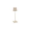 Lampe de table - zafferano - poldina pro - led dimmable sans fil - ip65 - crème
