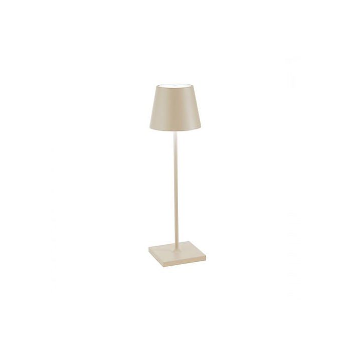 Lampe de table - zafferano - poldina pro - led dimmable sans fil - ip65 - crème