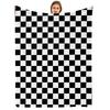 Classic Black White Cow Spots Soft Flannel Blanket Breathable Warm Throw for Office Car Sofa Kids Room Birthday Xmas Gift