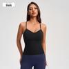 Débardeur Push-Up Sportif pour Femme Nude à Bretelles Fines avec Bonnets Rembourrés - Couche de Base Yoga & Fitness YG-1004