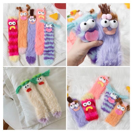 Funny Fuzzy Socks Women Men Fluffy Crew Socks Crazy Cartoon Silly Socks for Home Indoor Wear Sleep Christmas Birthday Gift