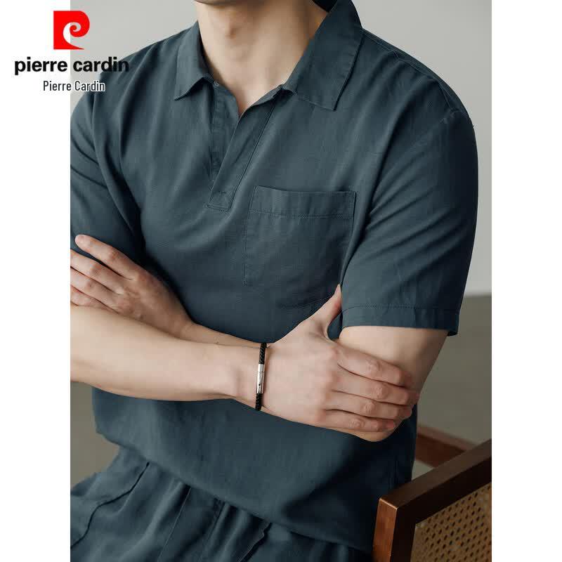 Pierre Cardin Men s Tencel Linen Cooling Polo Shirt XL