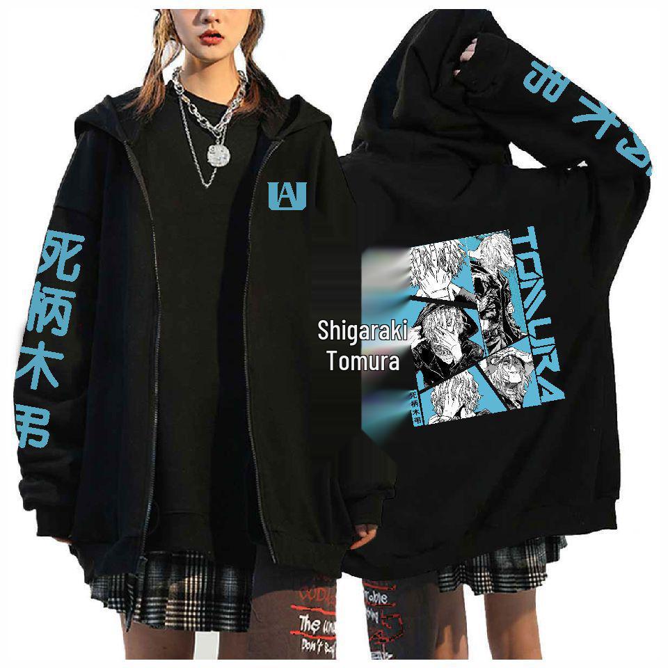 My Hero Academia Fleecegefütterter Reißverschluss Pullover Hoodie