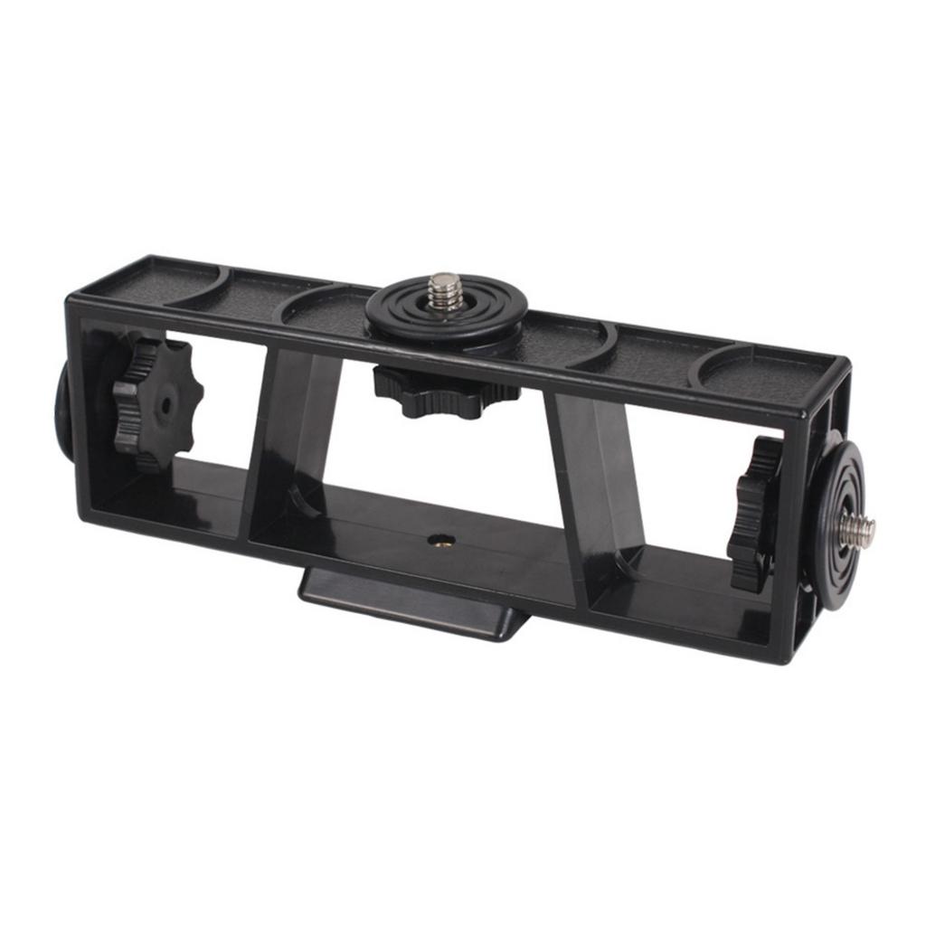 3-Position Phone Holder Tripod Cell Phones Stabilizer Mount Clip for Live Streaming Mobile Phones Camera Bracket Rack