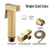 Brass Handheld Toilet Bidet Sprayer Set Accessories Black Bidet Faucet for Bathroom Sprayer Shower Head Self Cleaning Gold Color