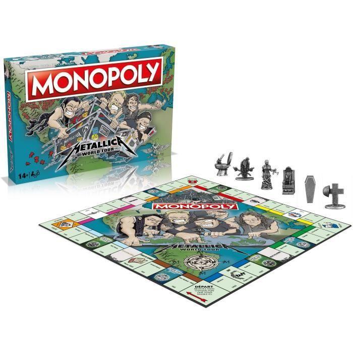 Jeu de société - winning moves - monopoly metallica - accompagnez le groupe en tournée mondiale