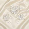 2/4/5Pcs Crystal Bridal Hair Accessories Sparkling Bride Headpiece Set U-shaped Hairpin Pin  Party