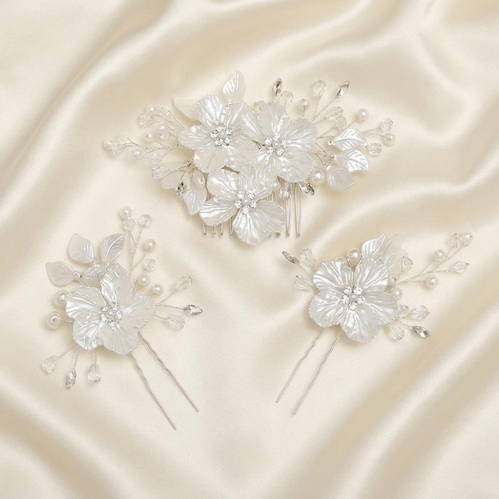 2/4/5Pcs Crystal Bridal Hair Accessories Sparkling Bride Headpiece Set U-shaped Hairpin Pin Party
