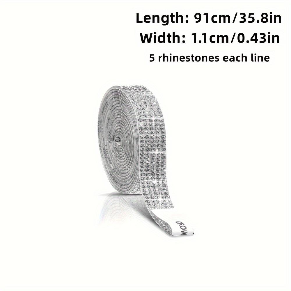 

Самоклеящаяся полосатая блестящая лента-наклейка со стразами, самодельная лента для украшений, подходит для свадебных вечеринок, украшения стекла телефона в машине 5 rows