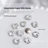 Nail Art Rhinestones Set: Heart, Crooked Heart, White Diamond, Peach Heart, Square, and Transparent Shapes (10 Pieces)