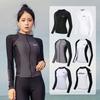 Womens UV Protection Rash Guard Set Long Sleeve Top Pants Snorkeling Surfing Swimming