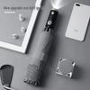Three-Fold Automatic Reverse Umbrella with Reflective Edging & LED Light, Customizable Logo, All-Weather Protection for Business Use